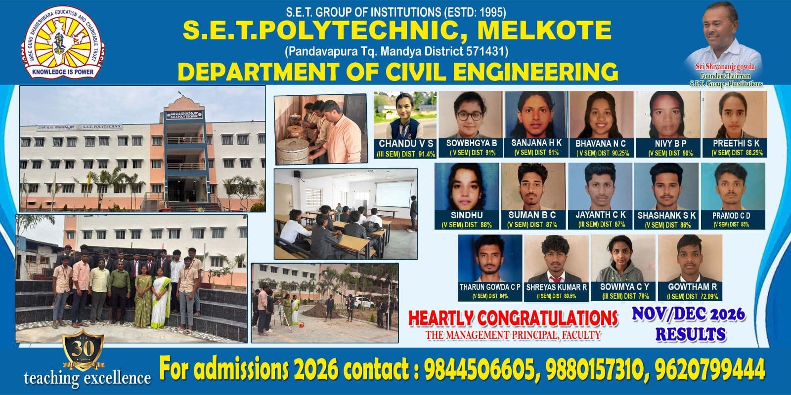 Civil Engineering results poster, Nov/Dec 2026