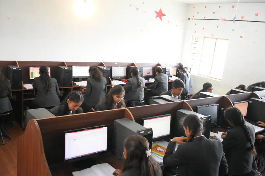 Computer Science students working through an exercise